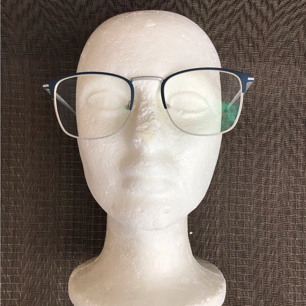 Eyebuydirect POPPY Navy/Silver Square Eyeglass Frames